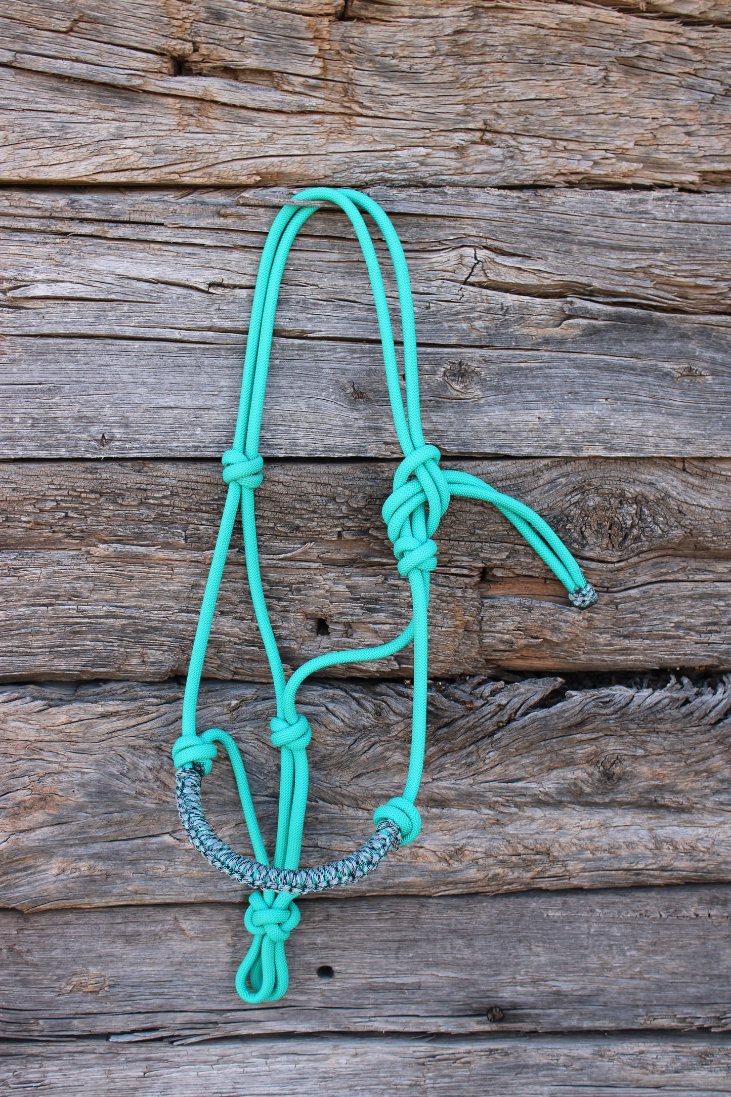 Turquoise, Black & Grey Halter