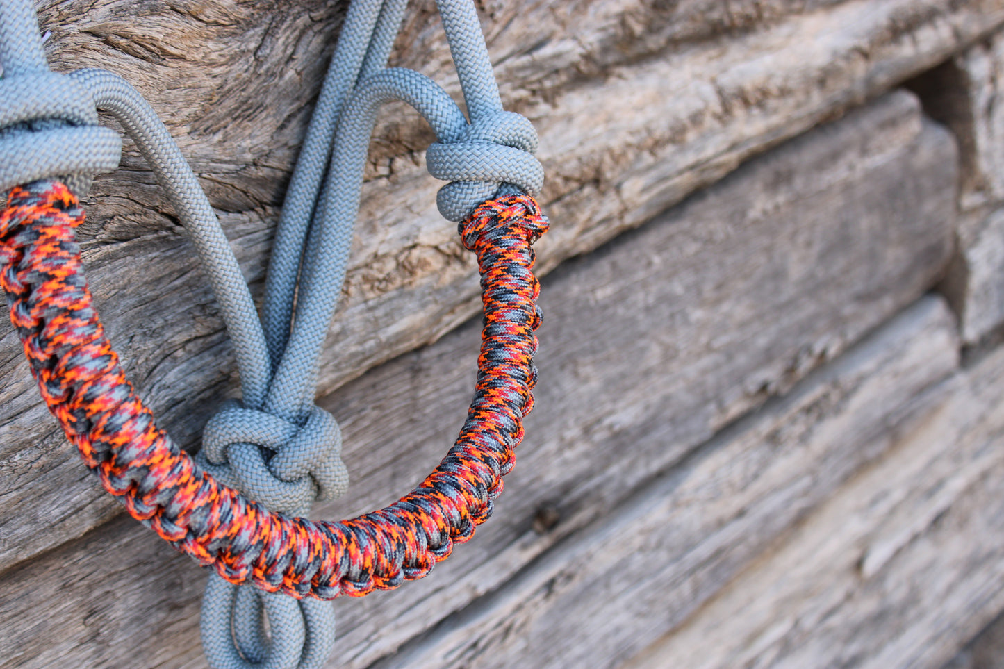 Grey, Orange & Black Halter