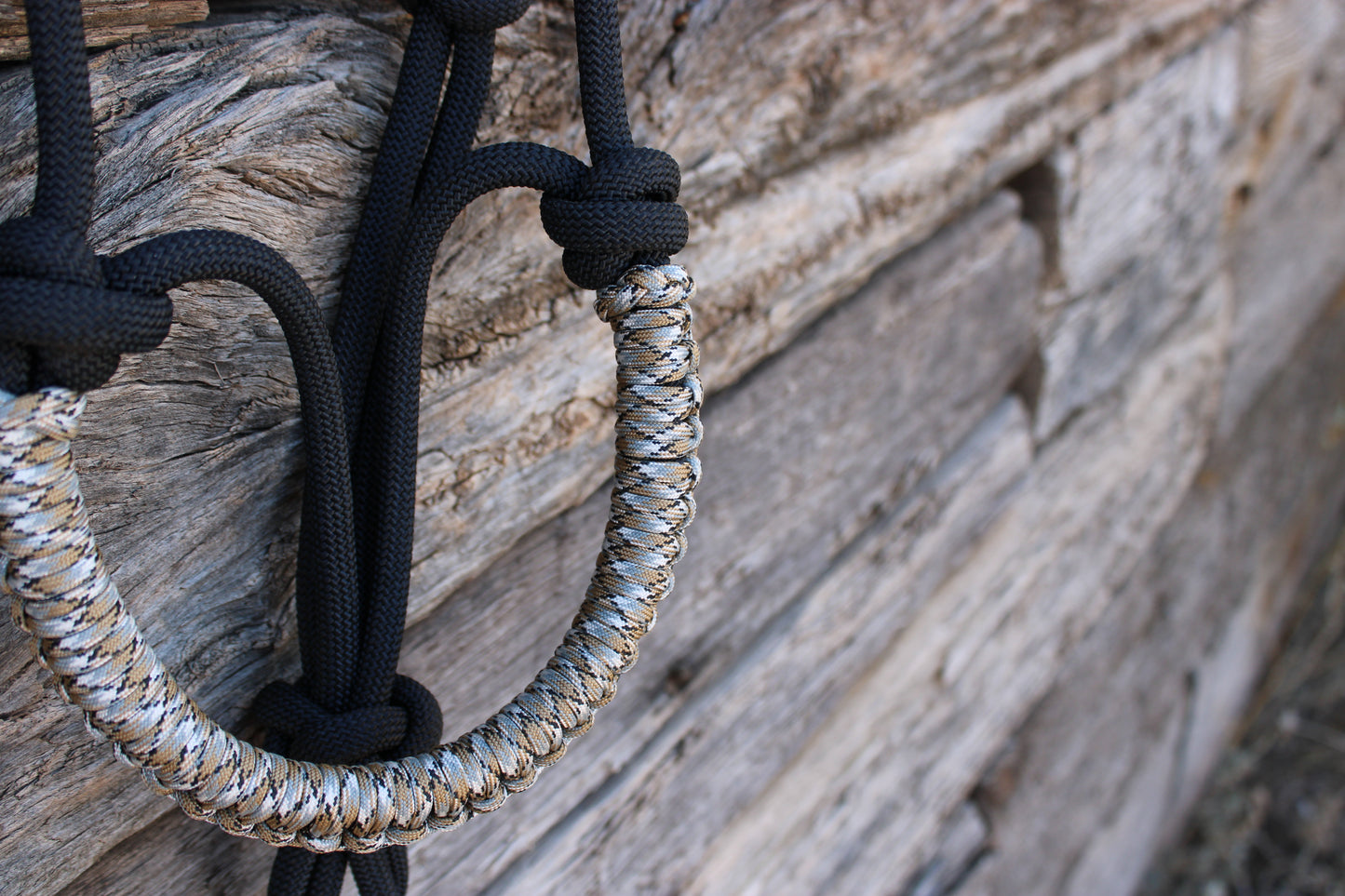 Tan, Grey, White & Black Halter