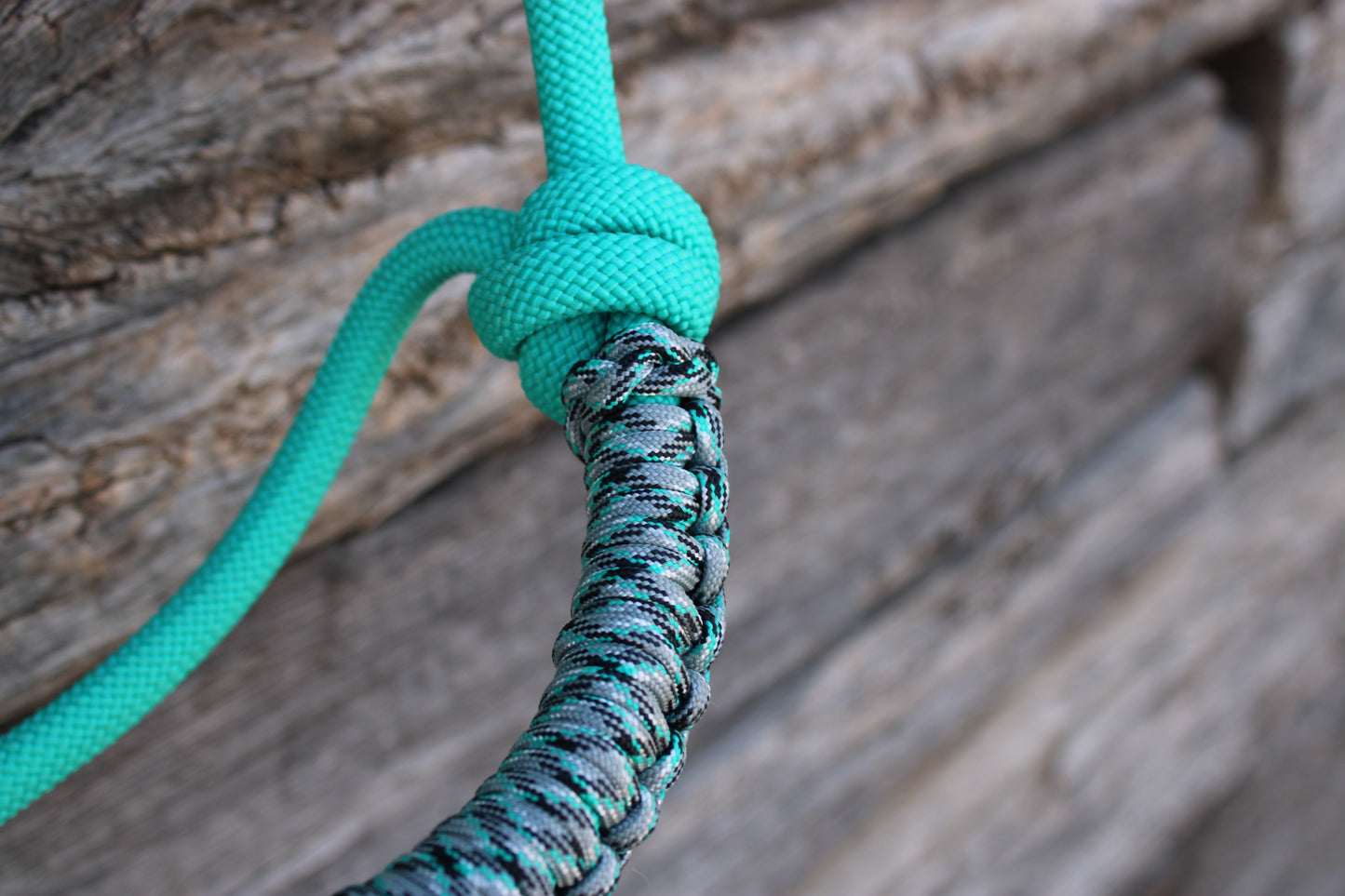Turquoise, Black & Grey Halter