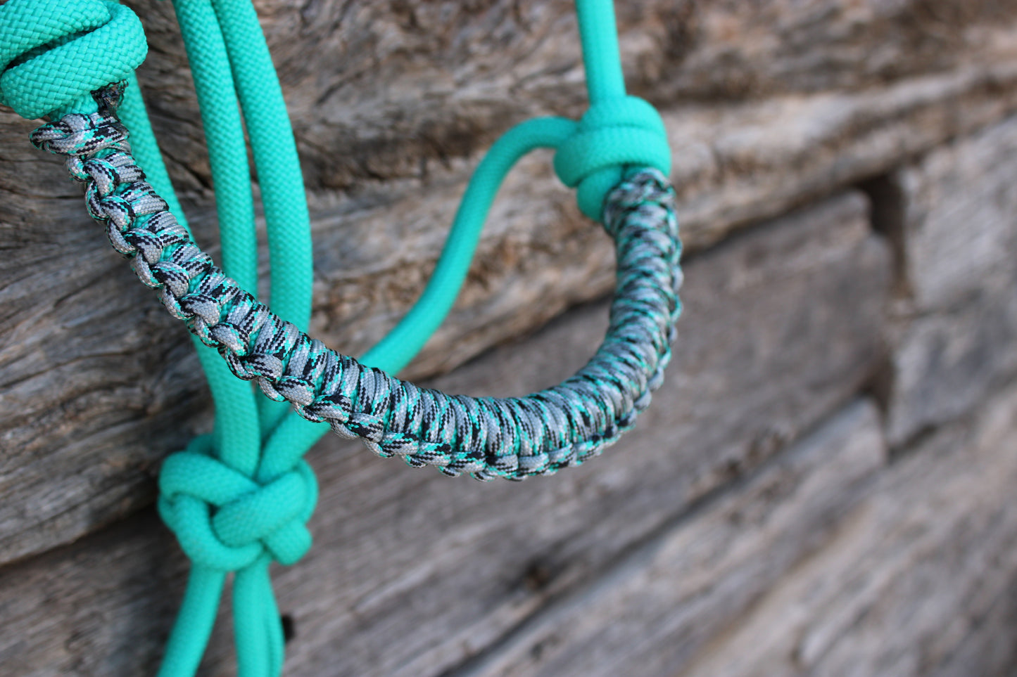 Turquoise, Black & Grey Halter