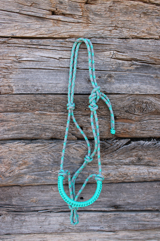 Turquoise & Grey Halter