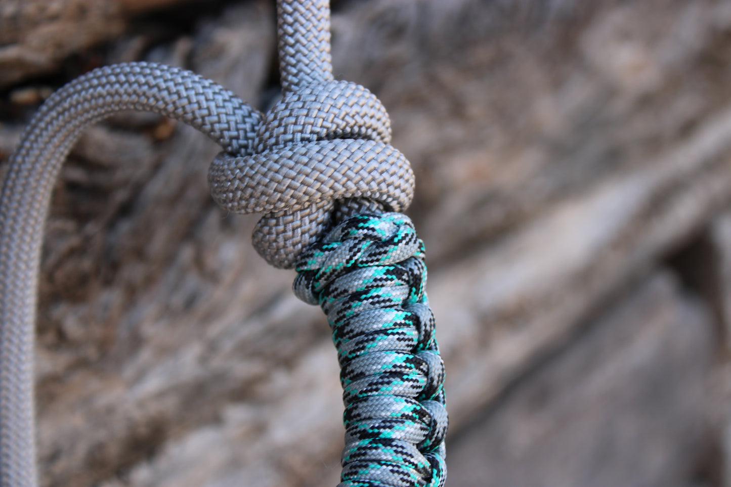 Turquoise, Black & Grey Halter