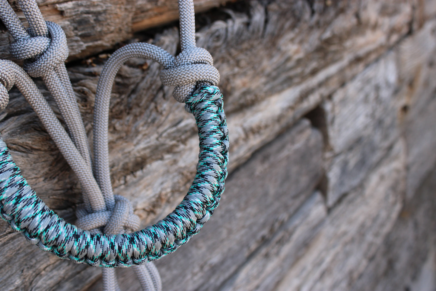 Turquoise, Black & Grey Halter
