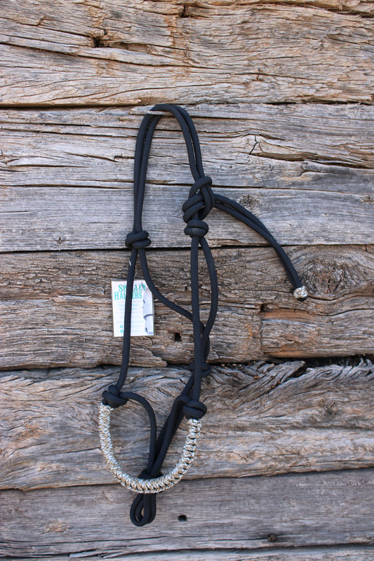 Tan, Grey, White & Black Halter