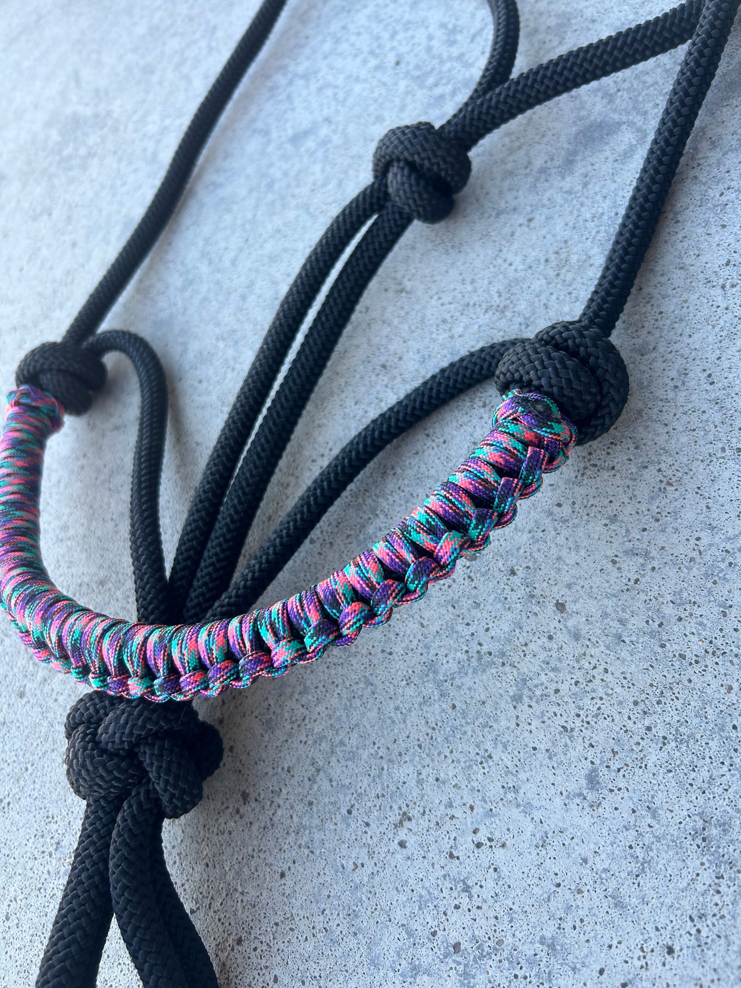 Turquoise, Pink, Purple & Black Halter