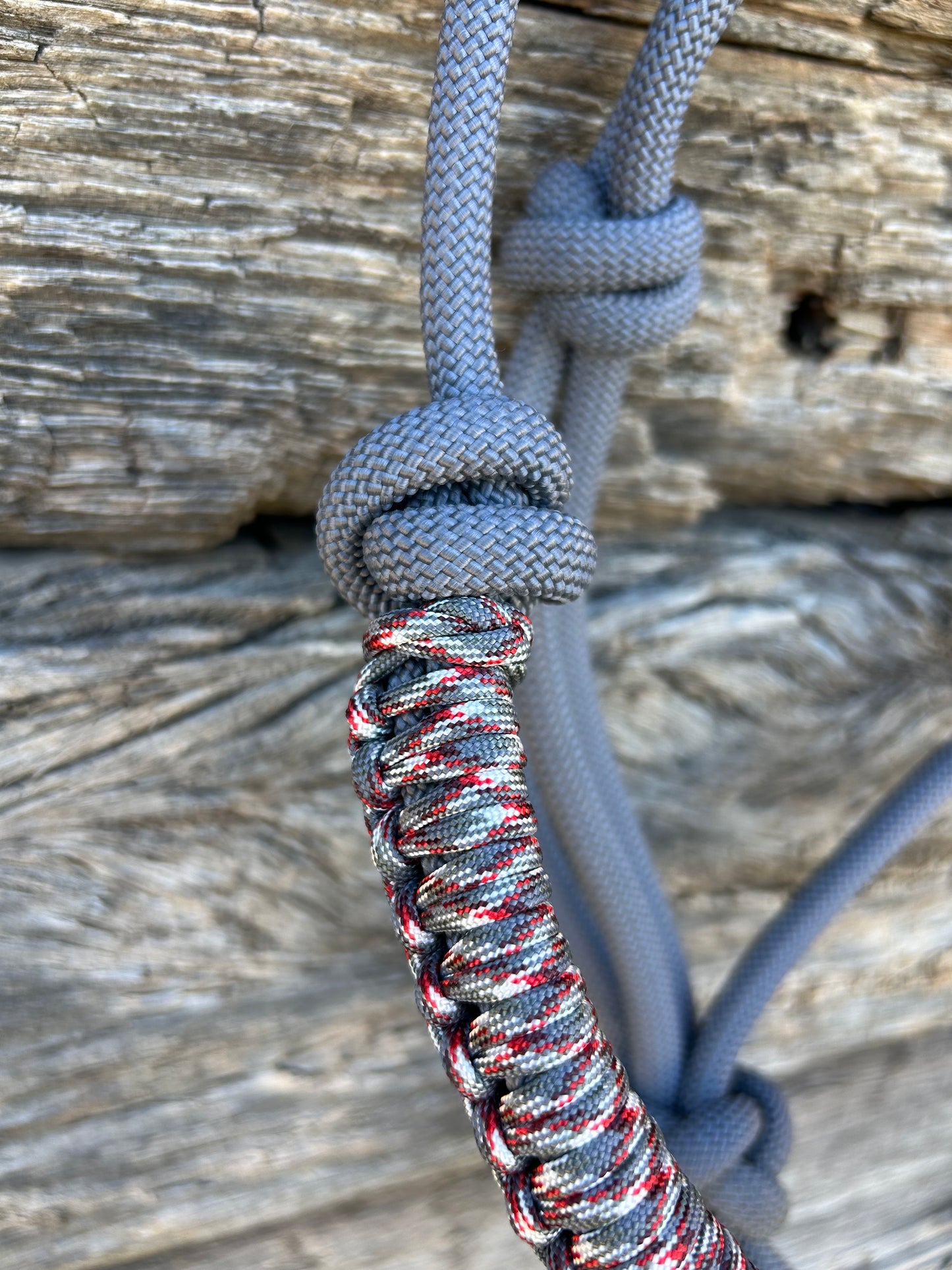 Grey, Red, White & Black Halter