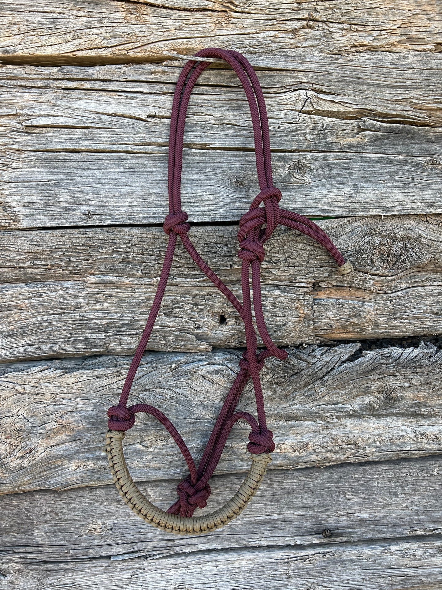 Tan & Maroon Halter