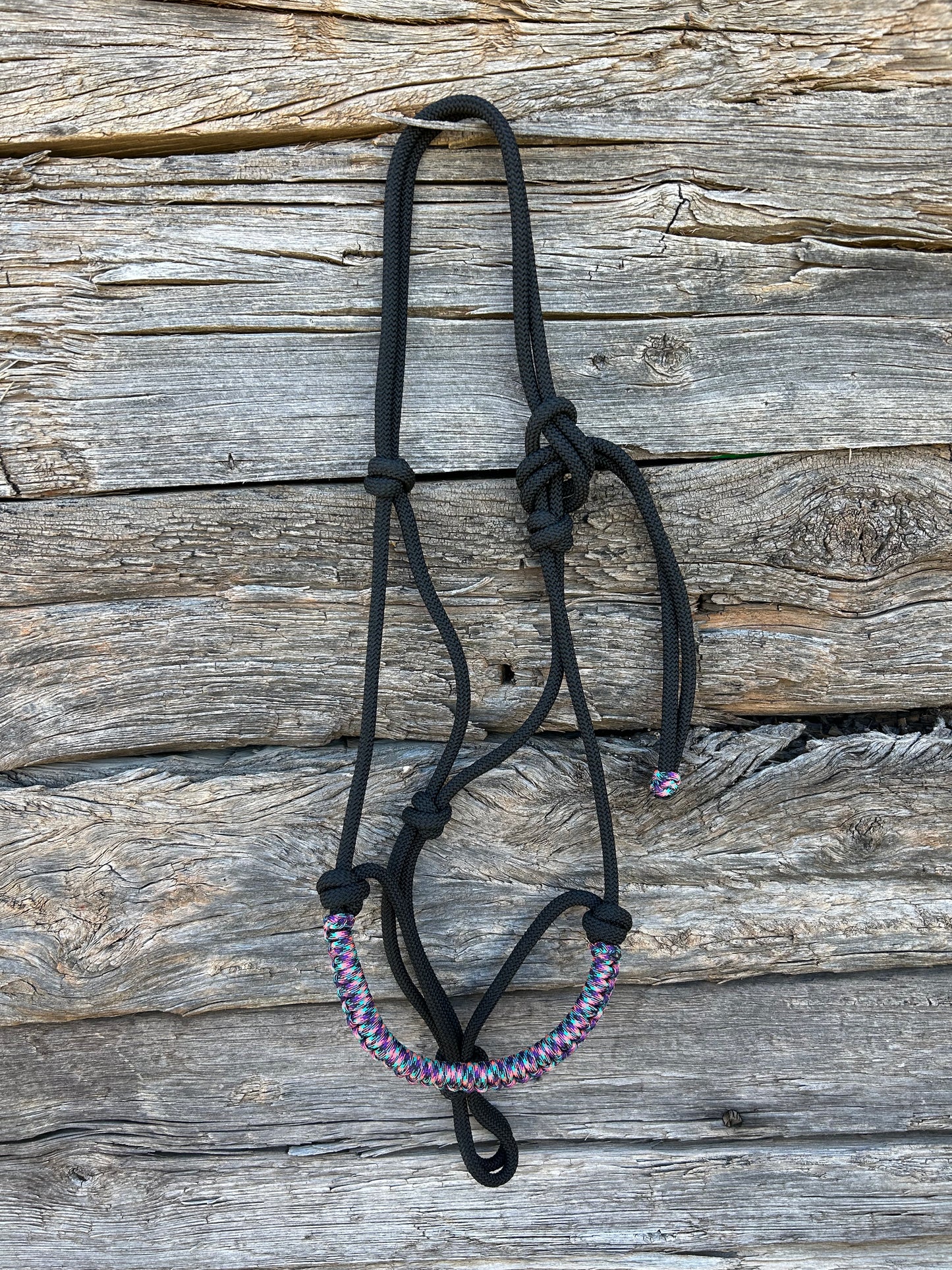 Turquoise, Pink, Purple & Black Halter